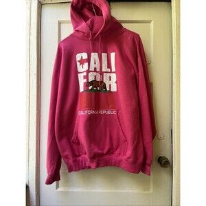 California Republic Hot Pink Hoodie Xl Statement Athletic Dance Comfort spots